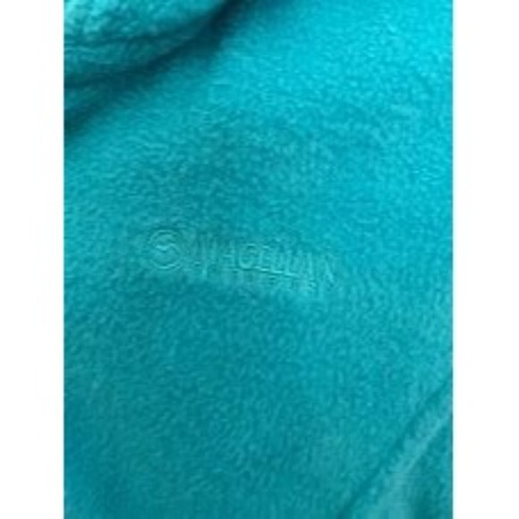Magellan Girl's Turquoise Blue Fleece Zip-Up Jacket with Hood - Picture 5 of 5